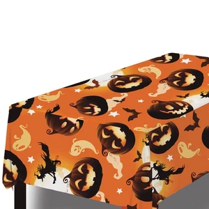 Tovaglia Halloween con zucca arancione nera 137x274 cm tovaglia fantasia streghe - Foto 1 di 4