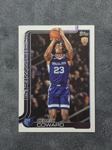 Tarjeta base de baloncesto Cedric Coward 2025-26 Topps #211 radiocontrol Memphis Grizzlies - Imagen 1 de 2