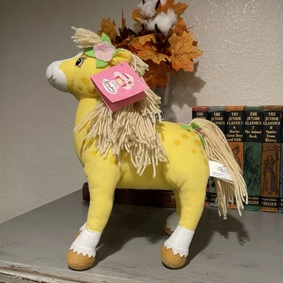 NUEVO CON ETIQUETAS Honey Pie Pony 2004 Strawberry Shortcake 12” Peluche Caballo Peluche Juguete Foto 1 de 4