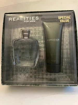 Juego de 2 piezas para hombre vintage REALITIES (3,4 oz EDT spray + 6,7 oz A/chupete de afeitado) Foto 1 de 2