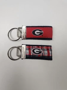 New Georgia Bulldogs Keychain Gift Him Her Set Official NCAA licensed black red - Picture 1 of 8