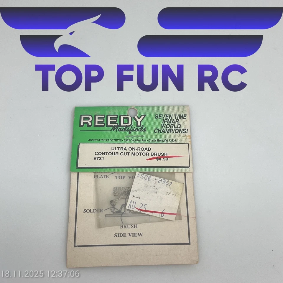 REEDY MODIFIEDS ULTRA ON-ROAD CONTOUR CUT MOTOR BRUSH FOR 1/10 SCALE OVAL CARS - Image 1 of 1