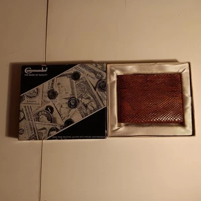 Cartera de cuero vintage de piel de pitón (edición comandante) con caja original   Foto 1 de 4