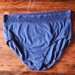 Bragas Vanity Fair 8XL Azul Breve Algodón Spandex Ropa Interior - Imagen 1 de 5