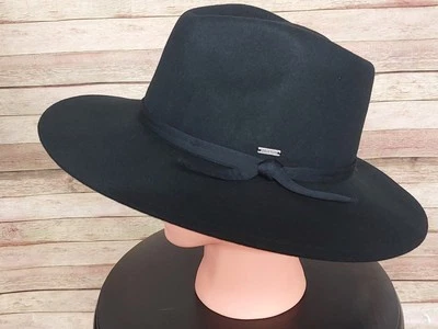 New With Tags Brixton Women's  Cohen Cowboy Hat Black Adjustable Packable M 7.25 - Image 1 of 4