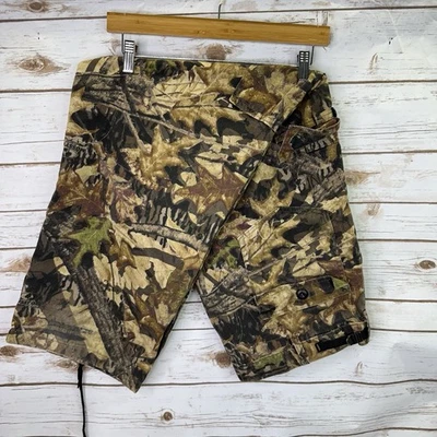 Calça cargo camuflada vintage anos 90 Jerzees carvalho musgoso masculina XL camuflagem caça EUA - Imagem 1 de 4