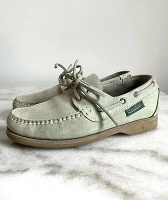 PARABOOT GREEN  SUEDE MOCASSIN SHOES SIZE 7 Foto 1 de 4