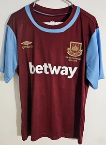 WEST HAM UNITED FC UMBRO 2016/17 Home Soccer/Futbol Jersey SIZE XL Fits Like LRG - Picture 1 of 7
