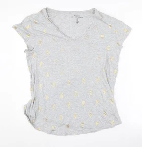Gap Women’s Grey Glitter Pineapple Easy Tee T-Shirt XL - Picture 1 of 12