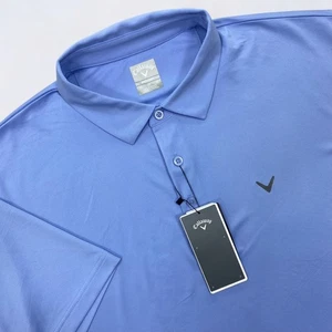 NEW Calloway Polo Shirt Men's XL Blue Opti-Dry Performance Stretch Golf Preppy - Picture 1 of 12