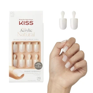 Manicura de acrílico para salón KISS para uñas hágalo usted mismo 28 uñas en estilos naturales - Imagen 1 de 10