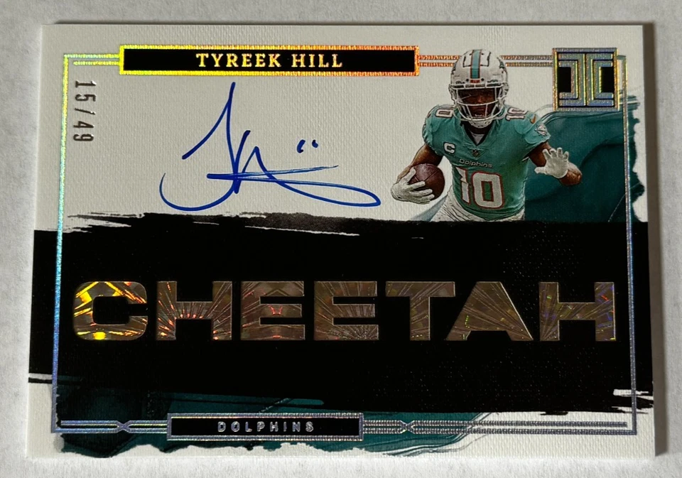 Tyreek Hill Auto /49 Cheetah 2023 Panini Impeccable Football Miami Dolphins - Image 1 of 3
