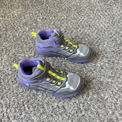 Merrell Big Kids Moab FST Mid Impermeable Senderismo Trail Botas Gris Púrpura Talla 6 Foto 1 de 4