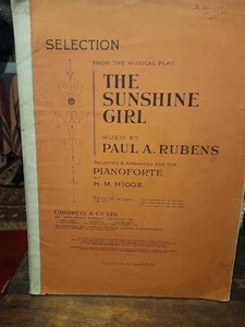 PAUL RUBENS/ PIANO SELECTION FROM THE SUNSHINE GIRL - Picture 1 of 1