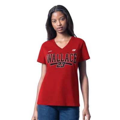 Camiseta para mujer G-III 4Her by Carl Banks roja Bubba Wallace Cheer Dance cuello en V Foto 1 de 2