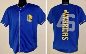 Blau Golden State Warriors NBA Basketball-Trikot mit Knopfleiste ~ Erwachsene Small S - Bild 1 von 6