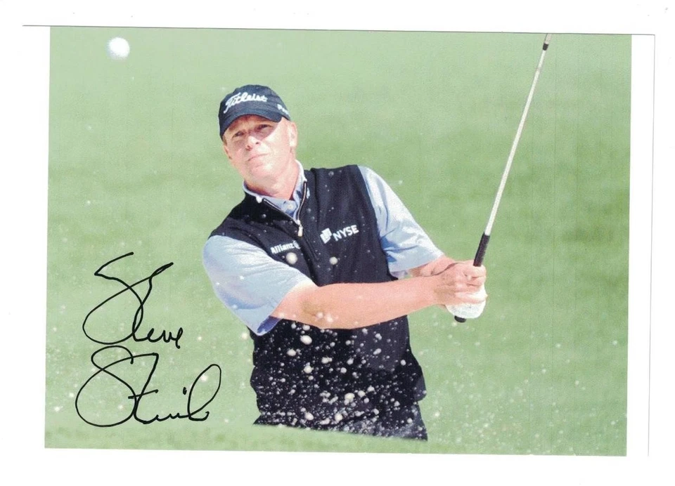 Foto firmada autografiada por Steve Stricker de 4 x 6 de golf PGA Foto 1 de 1