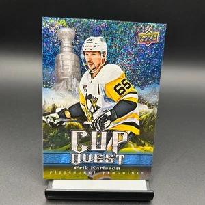 2025-26 UD Series 1 #CQ-5 Erik Karlsson Cup Quest Speckle Pittsburgh Penguins - Bild 1 von 2