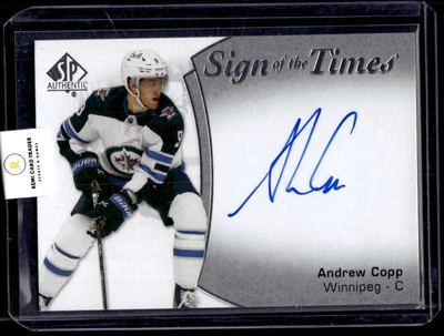 2021-22 SP Authentic Sign of the Times Andrew Copp Auto #SOTT-CP Winnipeg Jets - Image 1 of 2