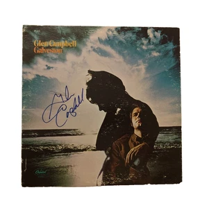 SIGNED Glen Campbell Galveston Vintage 1969 Original LP COVER ONLY - Imagen 1 de 3