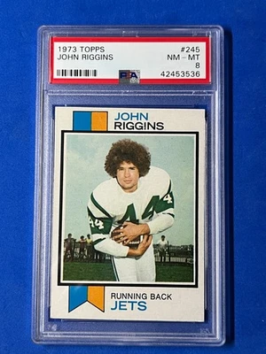 1973 Topps Football #245 John Riggins  PSA 8 - Image 1 of 2