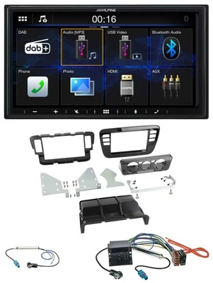 Alpine Bluetooth 2DIN MP3 DAB USB Autoradio Radioeinbauset Doppel-DIN Autoradio - Bild 1 von 4