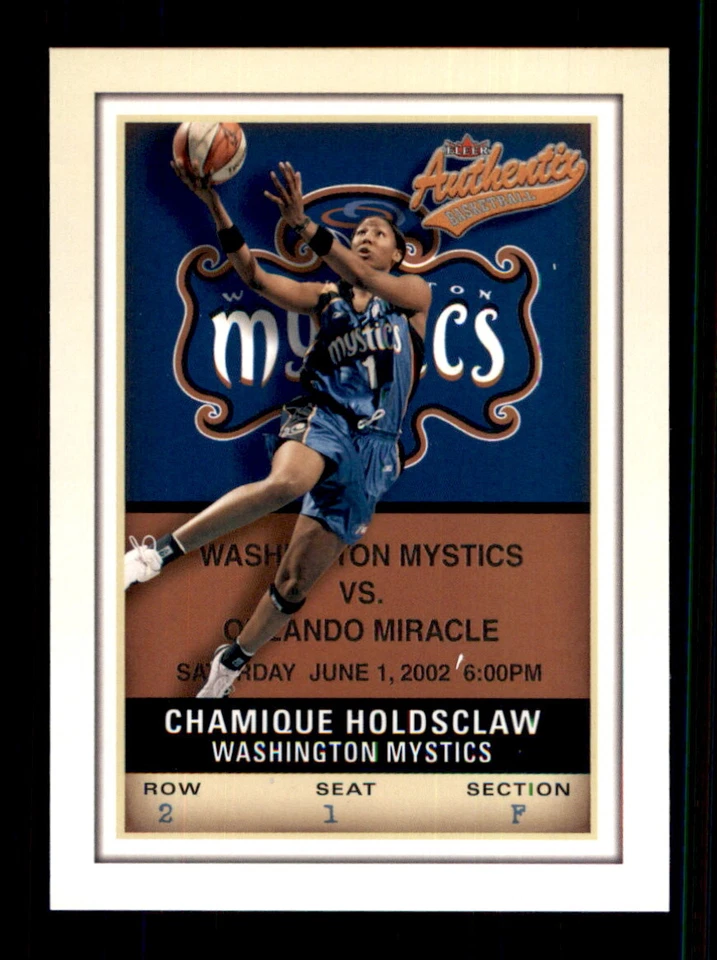 2002 Fleer Authentix WNBA #32 Chamique Holdsclaw - Image 1 of 2