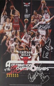 CHICAGO BULLS DYNASTY NIGHT POSTER SET (3) SIGNED - Picture 1 of 6