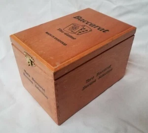 Caja de cigarros de madera vintage/exhibición POS con tapa y pestillo Toro Baccarat ¡Hágalo usted mismo caja monedero! - Imagen 1 de 10