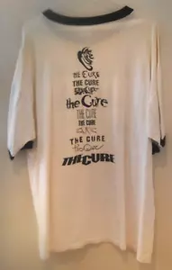 THE CURE~ORIGINAL USA 2-SIDED WHITE/BLACK T-SHIRT 1996 XL ~BAND/FONT LOGO~ L@@K - Picture 1 of 4