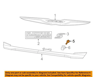 CHRYSLER OEM 11-14 200 Tapa de maletero Exterior Borde-Aplicación Tornillo 6510406AA Foto 1 de 2