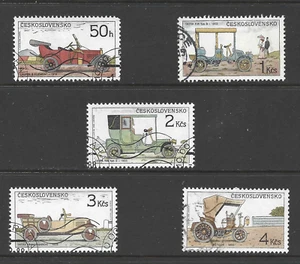 CZECHOSLOVAKIA - 1988 Historic Motor Cars - USED SET - Picture 1 of 1