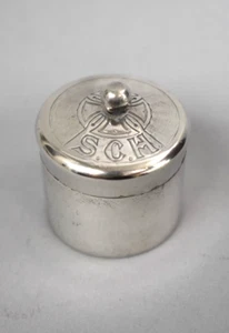 Älterer antiker einzelner Ölvorrat, Sterlingsilber, 'S.C.H', Pyx (CU591) Kelch Co - Bild 1 von 9