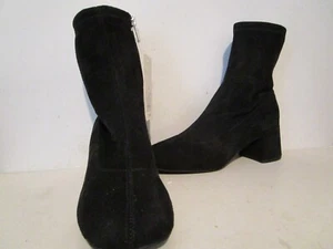 A New Day Womens Dolly Side Zipper Heeled Ankle Boots Black Size 6.5 - Picture 1 of 5