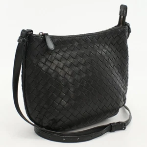 BOTTEGA VENETA BO88140 Schultertasche INTRECCIATO Leder Schwarz Damen - Bild 1 von 9