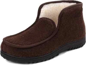 Mens Ankle Bootie Slippers Memory Foam Cozy Moccasin House shoes Indoor Outdoor - Picture 1 of 22