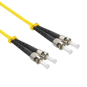 1m ST/UPC-ST/UPC Singlemode Duplex OFNR 2.0mm Fiber Optic Patch Cable - Picture 1 of 1