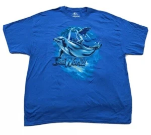 Sea World Size 2XL T-Shirt Dolphin Blue Color NEW!  NOV21 - Picture 1 of 12
