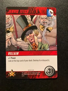 JERVIS TETCH Villain Card DC Comics Deck Building Game HEROES UNITE 2013 - Foto 1 di 3