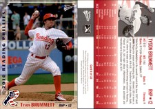 Tyson Brummett 2010 MultiAd Reading Phillies #6 Card *AutographDen*