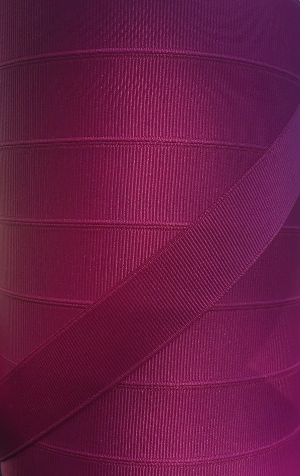 BARCO 5 YARDAS 3/8" Y 7/8" FESTIVO FUCSIA GROSGRAIN CONFETI PUNTO U ELIGE EL TAMAÑO Foto 1 de 1