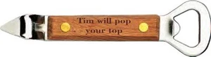 Apribottiglie personalizzato in legno inciso + SS confezionato per regalo - Foto 1 di 3