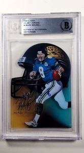 1998 Skybox E-X 2001 Helmet Heroes Auto #4 Mark Brunell BGS Authentic Autograph - Bild 1 von 2