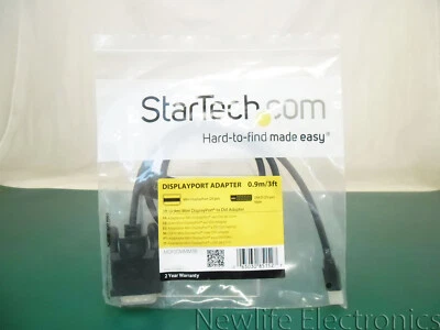 (New) StarTech 20-pin DisplayPort to 25-pin DVI-D (Male) Adapter MDP2DVIMM3B - Image 1 of 4