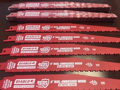 25 Freud Diablo 9" Recip Blades Wood DS0912BW FITS DEWALT 20V SAWZALLS - Image 1 of 3