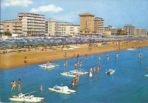 MIRAMARE DI RIMINI - ALBERGHI VISTI DAL MARE - V1972 - Foto 1 di 1