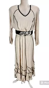 Spemcer Alexis Damen Maxi Bohemain Maxikleid Größe 8 Begie Langarm 103A - Bild 1 von 7
