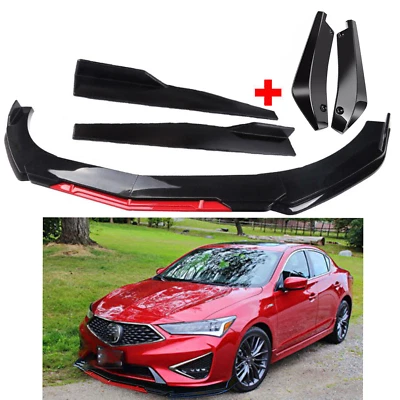 Front Bumper Lip Splitter Spoiler Body Kit + Side Skirt For Acura TLX 2015-2022 — 第 1/4 张图片