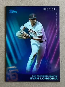 2022 Topps x Steve Aoki Baseball Party Regenbogenfolie #77 Evan Longoria/150 - Bild 1 von 3