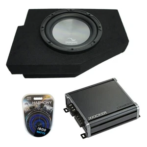 2002-2015 Fits Dodge Ram Quad / Crew Harmony A102 Single 10" Sub Box & CXA800.1 - Picture 1 of 5